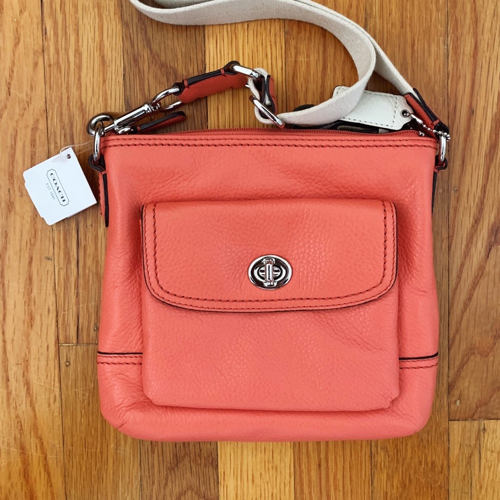 Coach Park Leather Swingpack CrossBody Tearose
